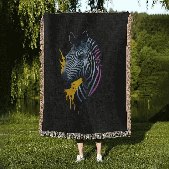 Zebra | Wild Animal Woven Blankets