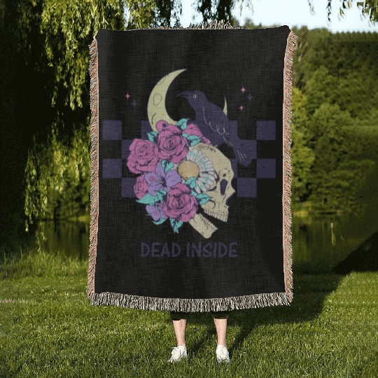 "Dead Inside" Halloween Woven Blankets