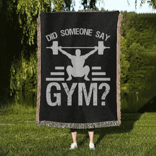 Fitness Gym Strongman Bodybuilder Woven Blankets
