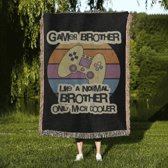 Gamer Brother Woven Blankets Gift for Brother Woven Blankets Woven Blankets
