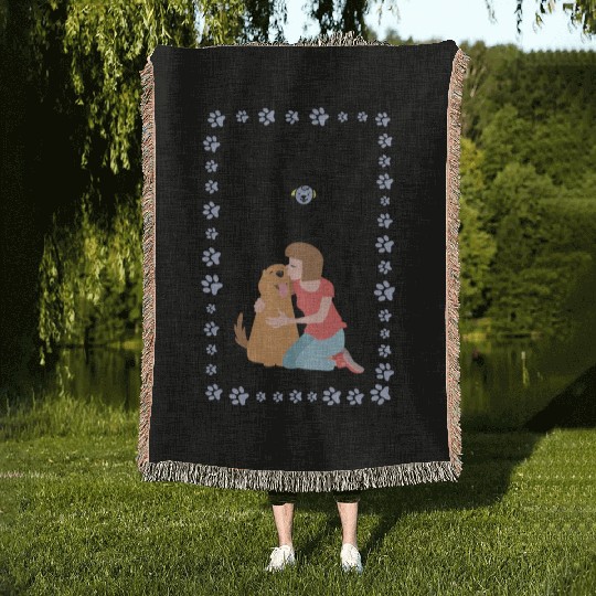 I Got that Dog in Me Woven Blankets