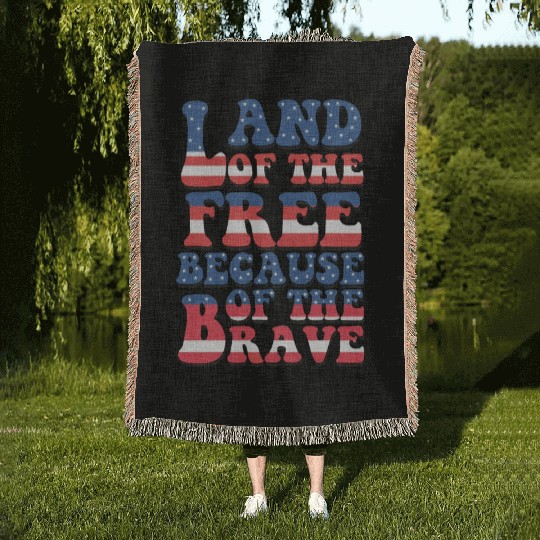 Land of the free Woven Blankets