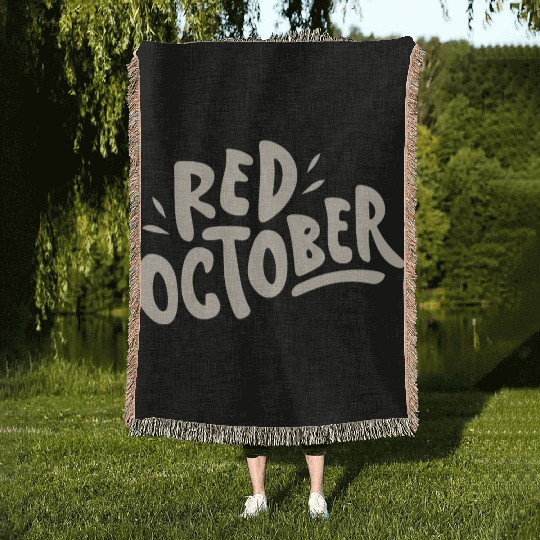 red october phillies Woven Blankets