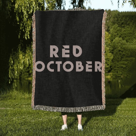 Red october phillies Woven Blankets