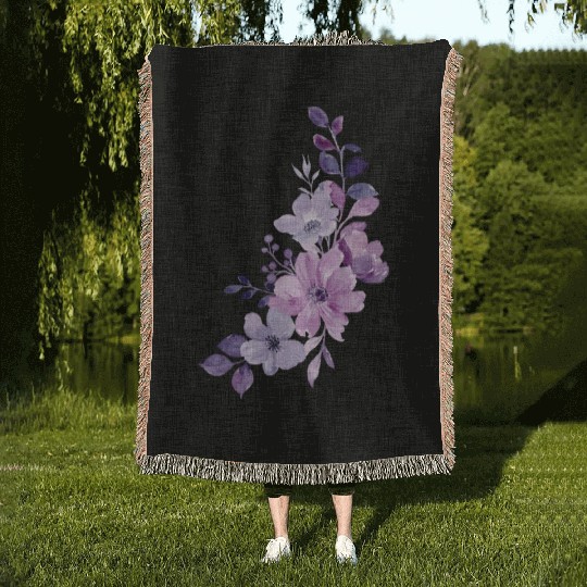 Lavender beautyfull desing Woven Blankets for girl