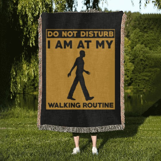 Walking Routine Fitness Design - Do Not Disturb Woven Blankets