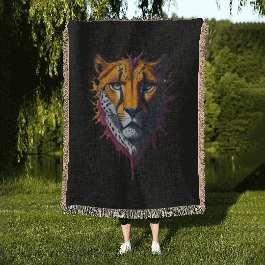 Cheetah | Wild Animal Woven Blankets