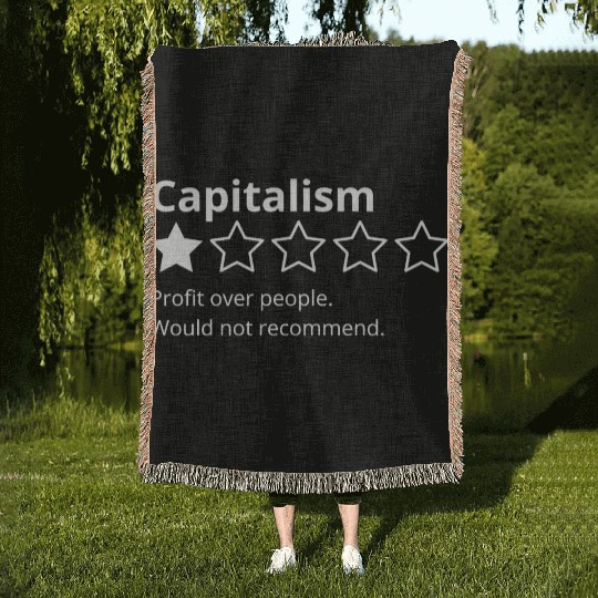 Capitalism Review Woven Blankets