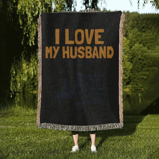 I Love My Husband Baking Bread Expert Pastry Chef Woven Blankets