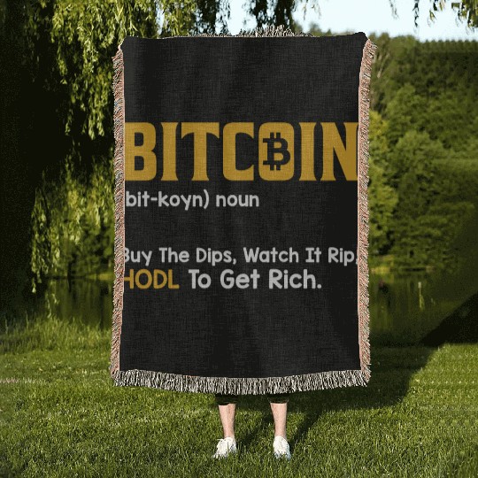 Vintage Bitcoin Definition Design Woven Blankets