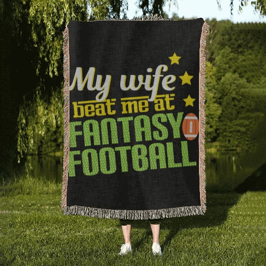 My Wife Beats Me At Fantasy Football Loser Men Woven Blankets
