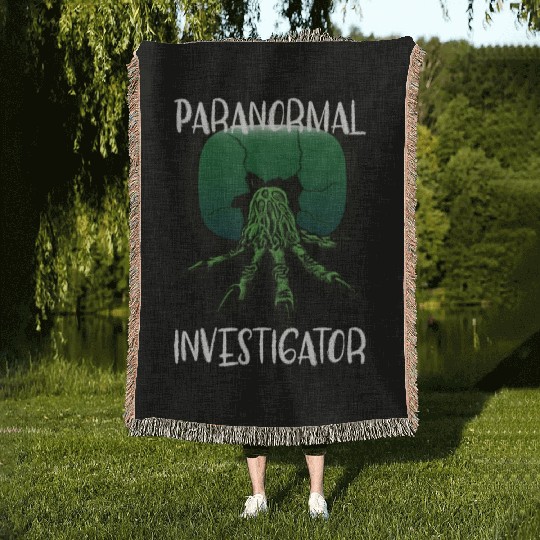 Ghost Hunting Paranormal Investigator Woven Blankets