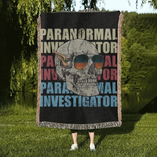 Ghost Hunting Paranormal Investigator Woven Blankets