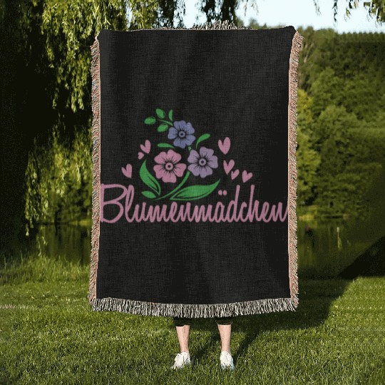 Flower Girl colorful Tulips Marriage Woven Blankets