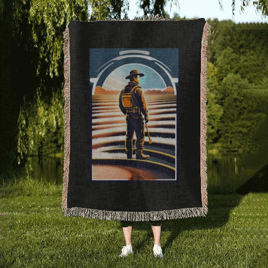 Design a western movie poster Woven Blankets