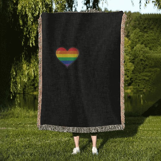 I Love My Girlfriend Forever Lgbtq Pride Woven Blankets