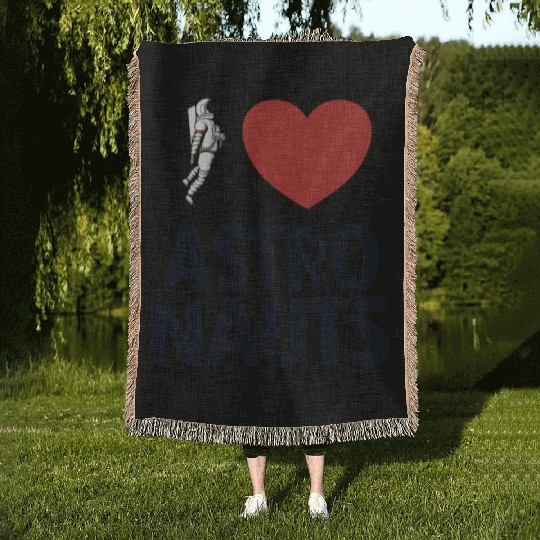 I Love Astronauts Spacecraft Cosmonaut Astronaut Woven Blankets