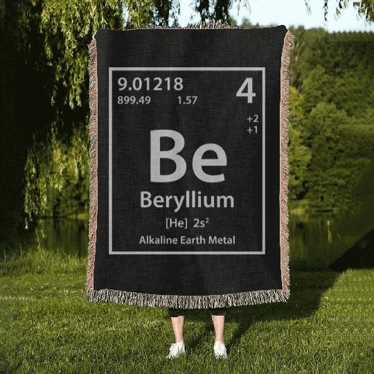 Beryllium Element (white) Woven Blankets