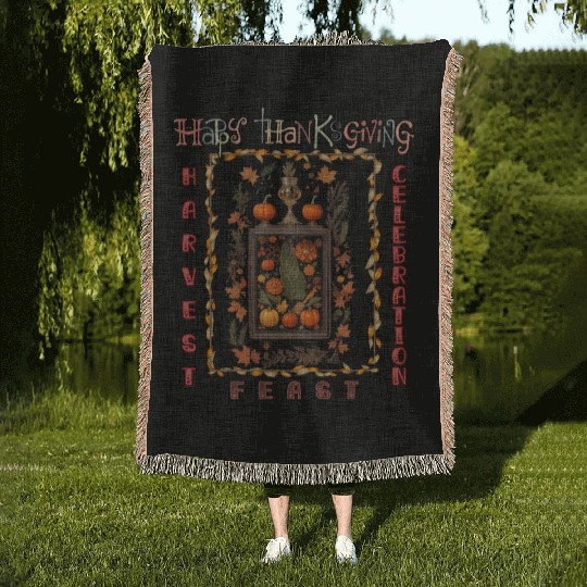 "Harvest Feast Delight" Woven Blankets