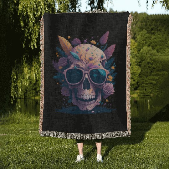 Floral Skull | C11 Woven Blankets