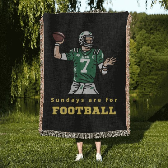Sundays Are For Football - Sunday Football Woven Blankets
