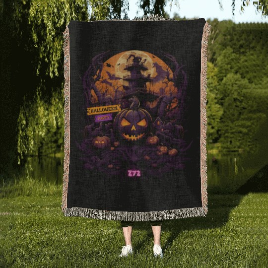 My Halloween Party Woven Blankets