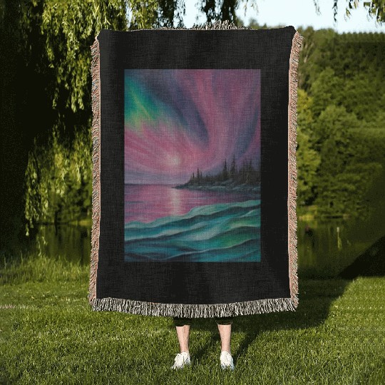 Northern lights Woven Blankets