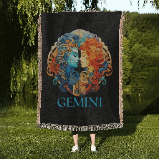 Embrace Your Gemini Identity: Gemini Zodiac Woven Blankets