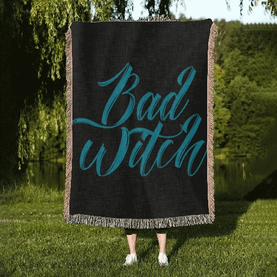 BAD WITCH Woven Blankets