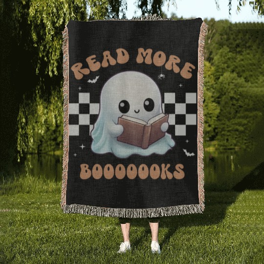 Read More Booooks | Book Lover | Funny Teacher Woven Blankets