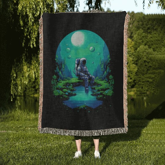 Astro Meditation Woven Blankets