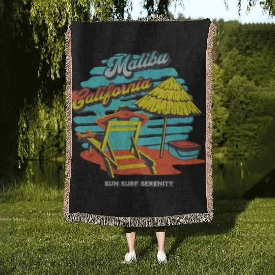 Malibu California Woven Blankets