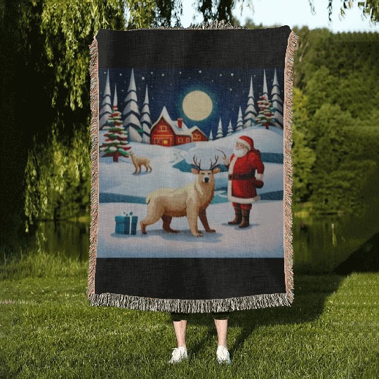 christmas festival 26 Woven Blankets