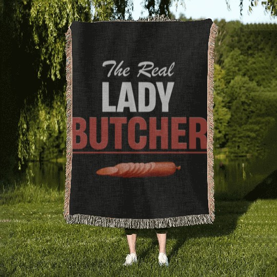 The Real Lady Butcher Barbecue Pork Dishes Woven Blankets