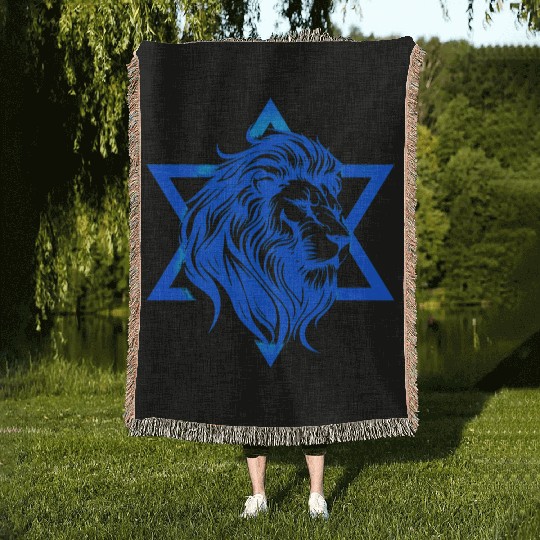 I STAND WITH ISRAEL Woven Blankets