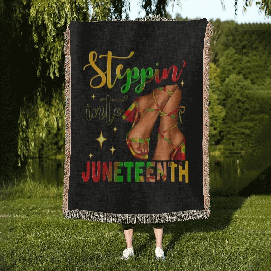 Black History juneteenth freeish Woven Blankets