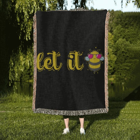 Let it Bee Animals Nature Woven Blankets