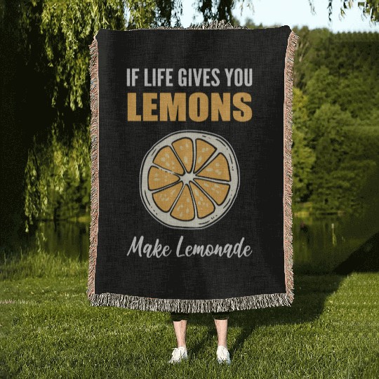 Make Lemonade Cook Or Chef Gift Woven Blankets