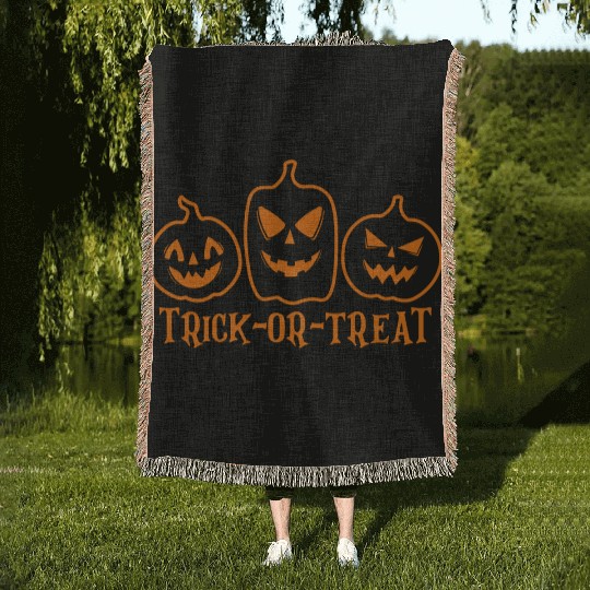 Trick or treat Woven Blankets