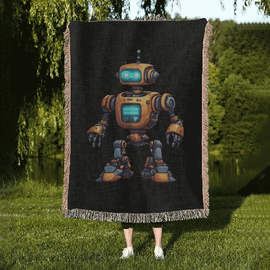 Robot / Machine / AI / Innovation / Computer Woven Blankets