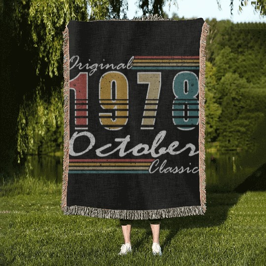 1978 vintage birthday year of birth 1978 gift Woven Blankets