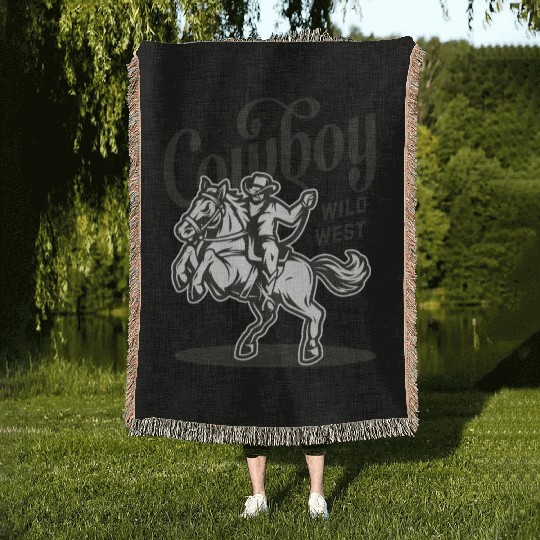 Cowboy Wild West Woven Blankets