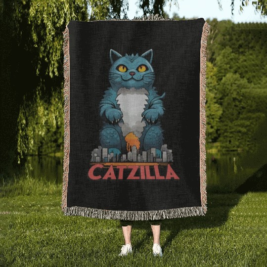 Catzilla Woven Blankets