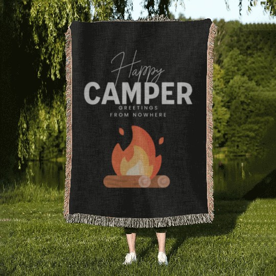 Happy Camper Woven Blankets