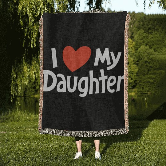I Love my daughter Woven Blankets