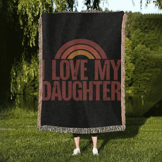 I love my daughter Woven Blankets