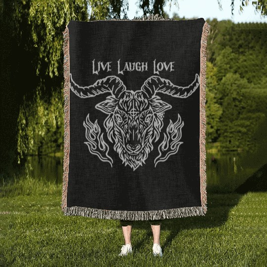 Live Laugh Love Woven Blankets
