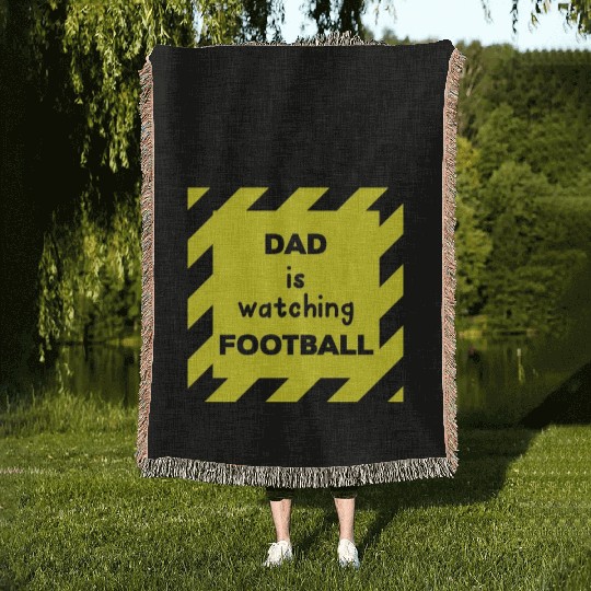 Do Not Disturb Dad Woven Blankets