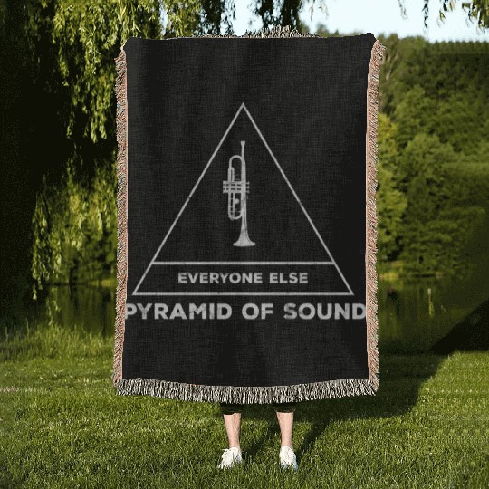 Funny Trumpet Player Music Teacher Marching Band Woven Blankets
