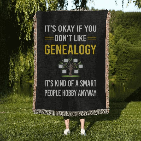 Smart People Genealogy Genealogist Woven Blankets